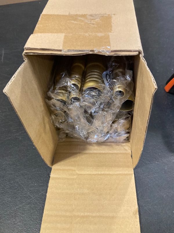 Photo 1 of **INCOMPLETE** Wolistsa Gold Double Curtain Rods for Windows 72 to 144 Inch, 1 Inch Adjustable Decorative Crystal Long Dual Curtain Rod, Heavy Duty Vintage Double Drapery Pole with Gold Foil Finials for Living Room