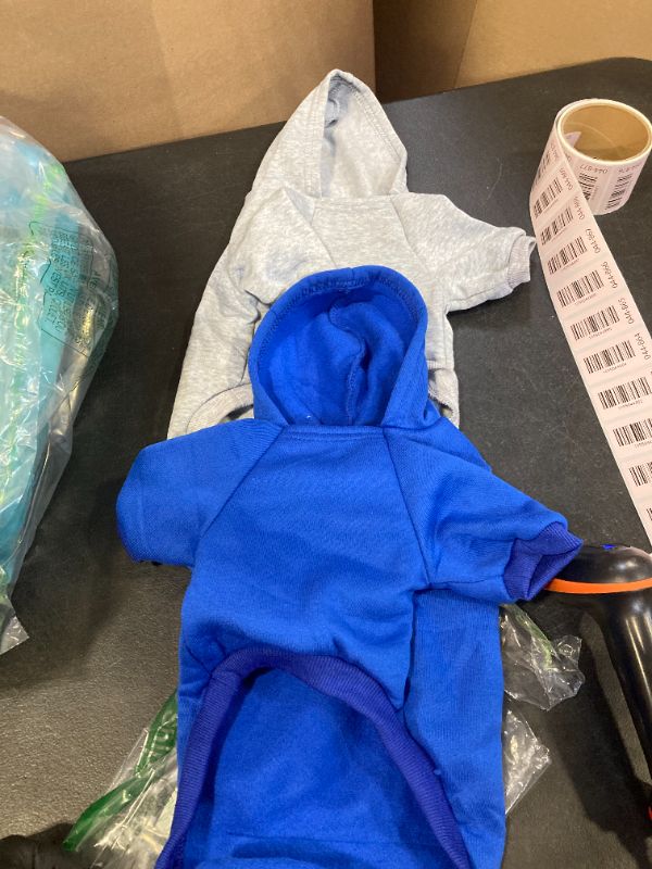 Photo 1 of 2 Pack Dog Hoodie Warm Hood Dog Sweater Cold Weather Small Dogs Sweatshirt Comfort Pet Clothes for Small Medium Dogs with Pockets Cats Chihuahua Clothes for Male Female Girl Boy Sporty Daily Wear- LARGE small breed dogs