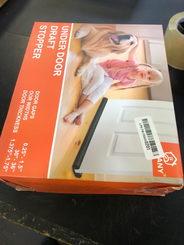 Photo 1 of (2 Pack) Under Door Draft Stopper, Under Door Blocker Size of Adjustable Size from 30" to 36", Easy Install,Gap Filler, Reduces Air Draft, Noise & Sound, Door Seal for Improved Insulation