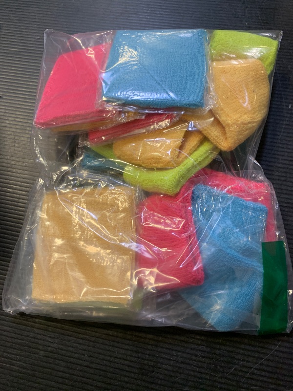 Photo 1 of 12 Pcs Sweatbands Set Neon Colors Headbands and Wristbands for Men Women Moisture Wicking Sweat Absorbing Workout Cotton Headbands 80s 90s Party(Rose Red, Fluorescent Yellow, Sky Blue, Light Yellow)