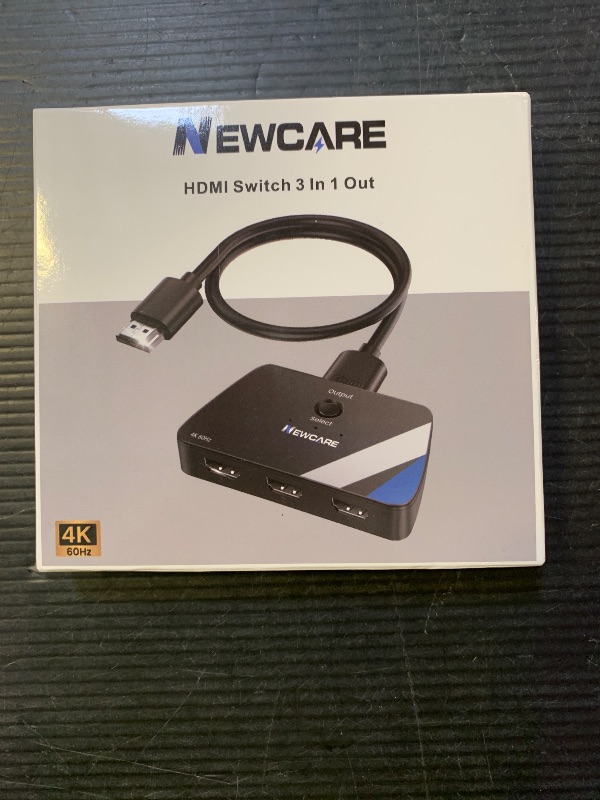 Photo 1 of [Upgrade] HDMI Switch 3 in 1 Out, 4K@60Hz HDMI 2.0 Switch Splitter with 2.6FT Long HDMI Cable, 3-Port HDMI Switcher Selector, Supports 4K 30Hz 3D 1080P HDCP2.2 for PS5 Xbox DVD Player Fire Stick PC