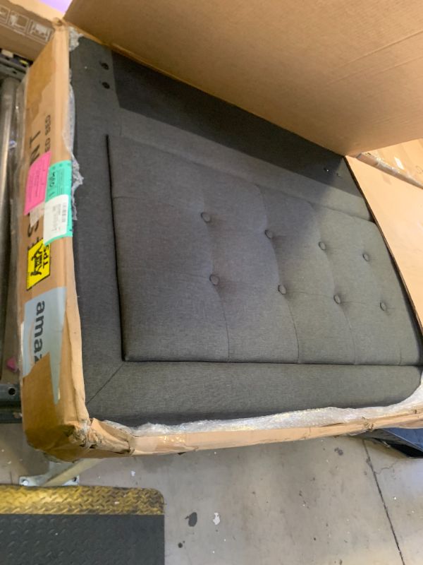 Photo 1 of *INCOMPLETE** Nectar Bed Frame & Headboard - Grey - Queen - 8 Inch Legs and Sturdy Wooden Slats for Support - Contemporary and Durable Upholstery - Holds Up to 700 Pounds - Easy Assembly