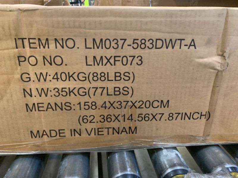 Photo 1 of *PARTIAL SET*__JXQTLINGMU Farmhouse 76" Height Computer Desk with Hutch, Office Desk with Charging Station, Drawers and Storage Cabinet BOX A ONLY