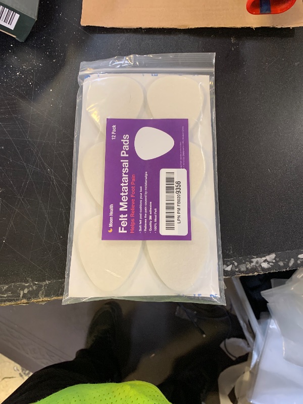 Photo 1 of 12-Pack Metatarsal Foot Pads for Pain Relief - 1/4” Thick, Ball of Foot Cushions for Women and Men, Forefoot and Sole Support, Metatarsalgia Mortons Neuroma. Metatarsal Pads Ball of Foot Cushions.