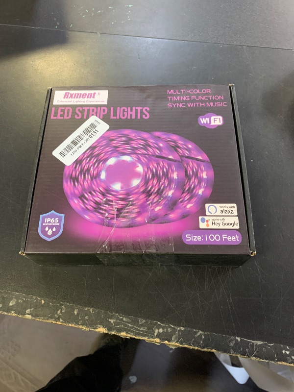 Photo 1 of 100FT Outdoor Led Strip Lights | Compatible with Alexa and Google Assistant | Smart WiFi Waterproof Led Lights for Bedroom RGB Music Sync Remote &App Controlled Led Rope Lights