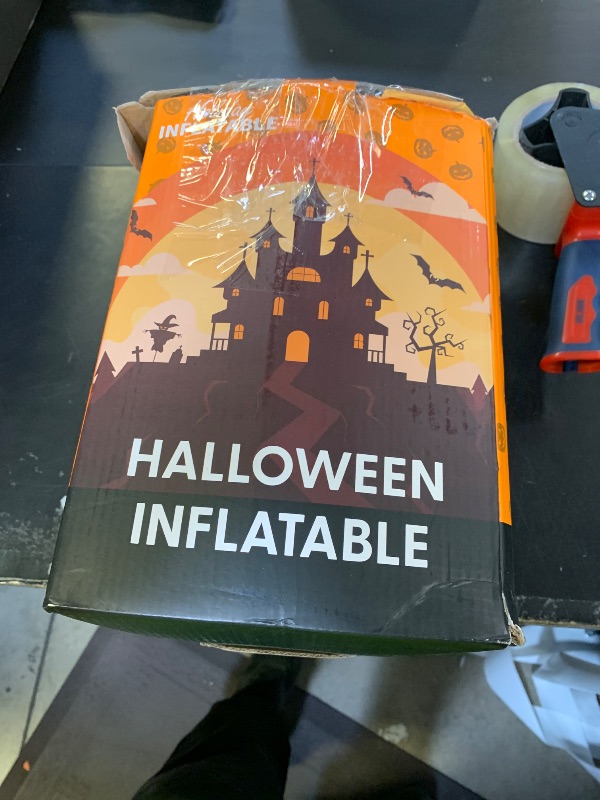 Photo 1 of 10FT Long Halloween Inflatables Built-in LED Light Pumpkin-Headed Horse Carriage, Giant Halloween Decorations Outdoor Blow Up Yard Decorations Spooky Ghost Carriage Halloween Blowups for Lawn Party