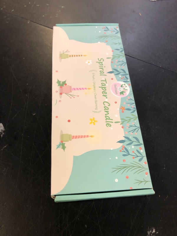 Photo 1 of 10 Inch Gradient-Pink Spiral Taper Candle Set, 6 Pack Unscented Dripless Candlesticks for Wedding, Holiday Décor, and Festive Dinners