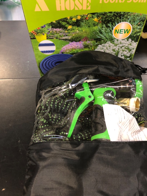 Photo 1 of 100 ft Garden Expandable Hoses - New Upgrated 2025 Flexible Water Hose - Kink-less Car Wash Pipes with Solid Brass Connector, Leakproof Lightweight Expanding Hoses for Yard,Outdoor