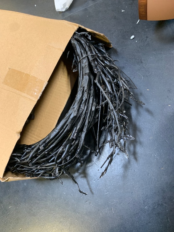 Photo 1 of [8 Modes & Timer] 9 Ft 72LED Halloween Garland with Lights, Orange Purple Willow Vine Twig Garland Battery Operated Indoor Outdoor Fireplace Table Wall Home Party Halloween Decor