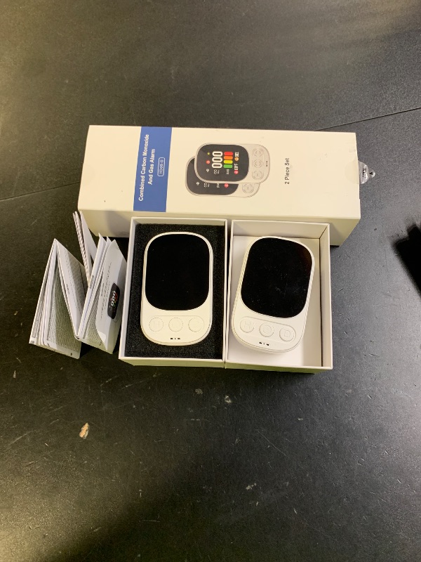 Photo 1 of [2 Pack] 4-in-1 Carbon Monoxide Detectors, Natural Gas Leak Detector - Plug-in with Battery Backup, HD Digital Display for CO, Gas, Temperature & Humidity - Ideal for Home, RV, Apartment Safety