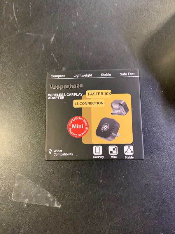 Photo 1 of 2025 Upgraded Wireless Carplay Adapter for iPhone, Vesperhaze Plug&Play Auto-Connected Carplay Wireless Adapter with BT5.3 & Dual-Band WiFi-No Latency,Stable Fit for Cars,for Apple iPhone iOS 10+,Grey
