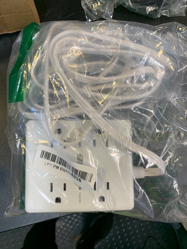 Photo 1 of 10Ft Extension Cord with Multiple Outlets, Flat Plug Surge Protector Power Strip 10 Ft Long Cord, 8 Outlets & 4 USB Ports (2 USB C), Desk Charging Station for Home Office, College Dorm Room Essentials