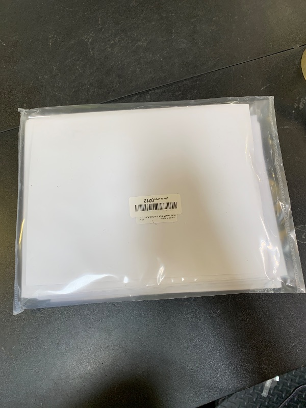 Photo 1 of 100 PCS Sticker Paper for Inkjet Printer, Printable Vinyl Sticker Paper Dries Quickly Vivid Colors, 8.5"x11" Tear Resistant Printable Vinyl, Glossy White, Inkjet & Laser Printer