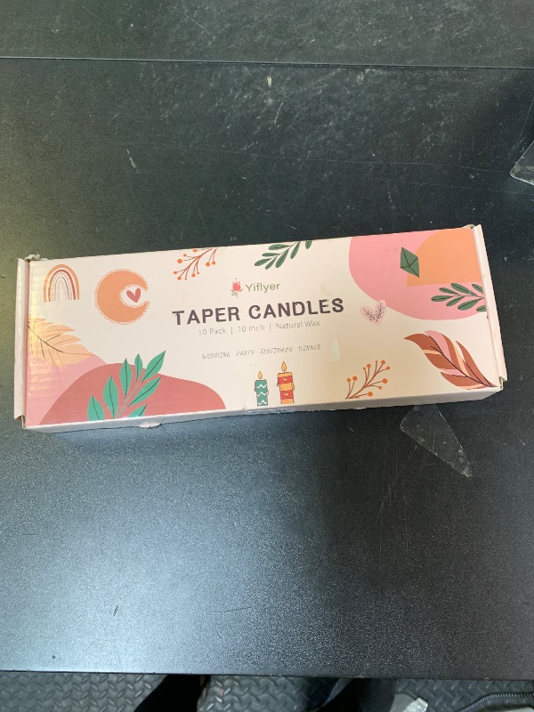 Photo 1 of 10 Inch Hot-Pink Taper Candles for Home Decoration, 10 Pack Unscented Candlesticks for Dinner Wedding Party, Smokeless and Dripless Candle Sticks