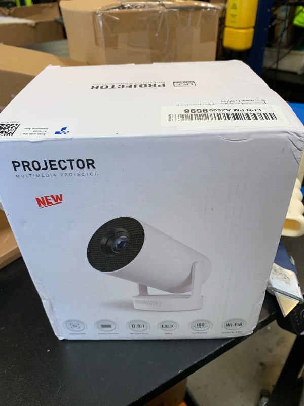 Photo 1 of ?Electric Focus?Mini Portable Projector with 4K Support, Bluetooth 5.4 WIFI6, 5watt Sound Base Speaker, 260 ANSI, Android 11, 210° Rotation , Auto Keystone Correction Video Projector HY300 PLUS