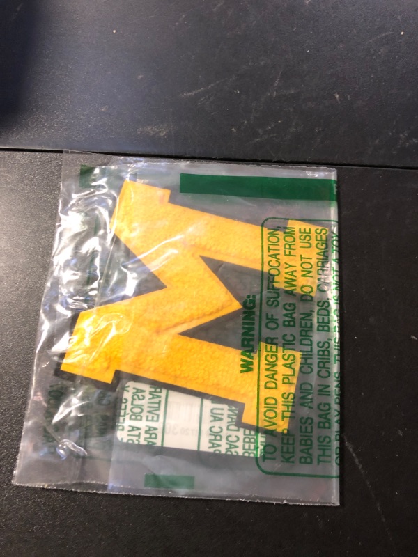 Photo 1 of 1 PCS 4.2" Yellow Chenille Letter Patches, Iron on Patches for Hats Clothes Bags Backpacks Jeans, Initial Patches Large Varsity Letter. (Letter M)