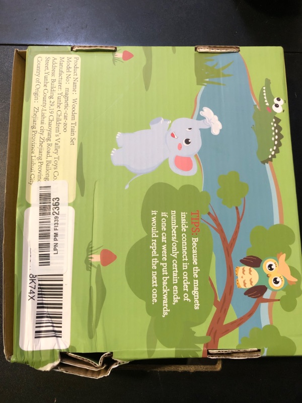 Photo 1 of 11 Pcs Magnetic Train Set Montessori Toys for Toddlers Boys Girls, Wooden Animals Preschool Learning Activities Educational Sensory Toys Stocking Stuffers Birthday Gifts Ages 1-3, 2-4