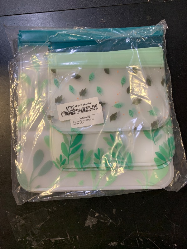 Photo 1 of 10 Pack Dishwasher Safe Reusable PEVA Food Storage Bags, Leak proof Reusable Freezer Bags for Food Storage Home Organization Traval & Make-up BPA FREE for Food Storage Home BPA FREE for Salad Fruit