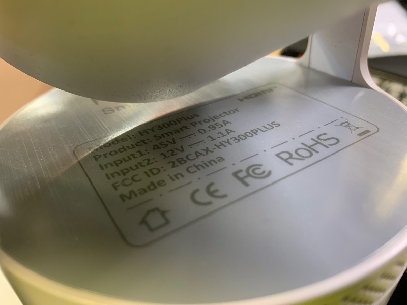 Photo 1 of [Electric Focus]Mini Portable Projector with 4K Support, Bluetooth 5.4 WIFI6, 5watt Sound Base Speaker, 260 ANSI, Android 11, 210° Rotation , Auto Keystone Correction Video Projector HY300 PLUS