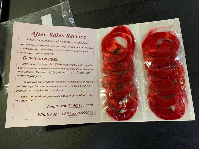 Photo 1 of 12 Red Strips clip on hairs