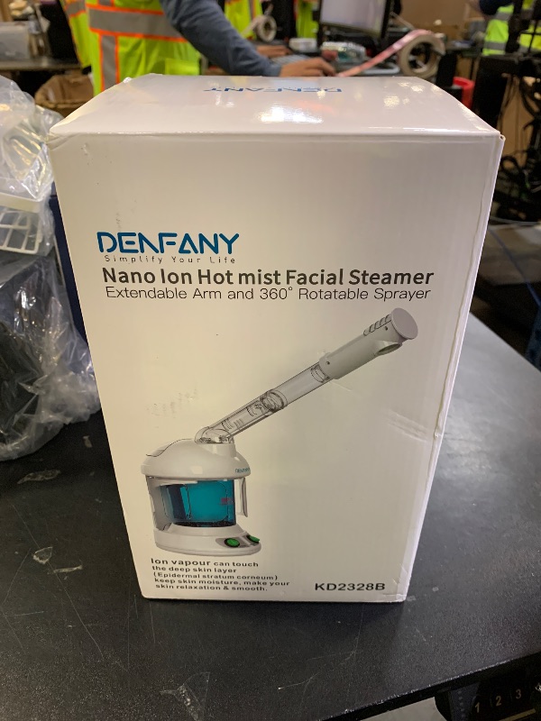 Photo 1 of *INCOMPLETE** Facial Steamer - DENFANY Nano Ionic Face Steamer with Extendable 360° Rotating Arm - Portable Facial Steamer for Personal Care at Home or Salon (Blue)