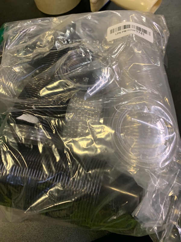 Photo 1 of (4 oz - 100 Sets) Black Diposable Plastic Portion Cups With Lids, Small Mini Containers For Portion Controll, Jello Shots, Meal Prep, Sauce Cups, Condiments, Medicine, Dressings,