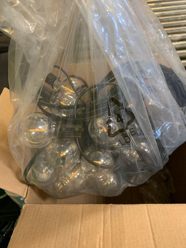 Photo 1 of 100FT LED Outdoor String Lights Patio Light with 52 Shatterproof G40 Dimmable Globe Bulb, 2-Pack 50FT Waterproof Outside Hanging String Light for Christmas Backyard Porch Balcony Gazebo Party