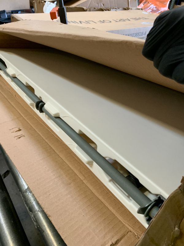 Photo 1 of +gardenlife - Folding Table 6ft | Heavy Duty Plastic Event Table with Carrying Handle | No Assembly Required | Portable with Side Lock | Powder-Coated Steel Legs, White, Plastic