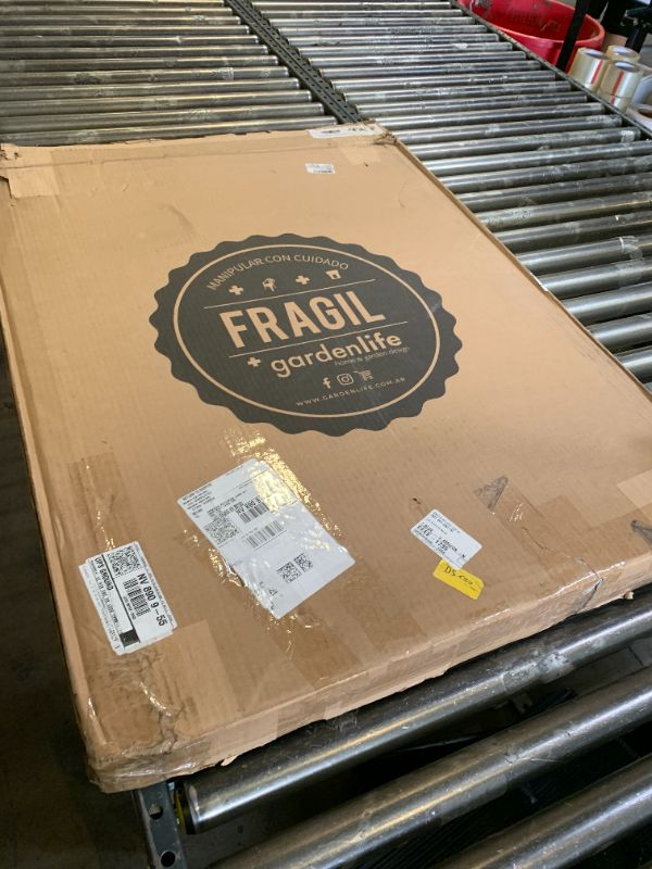 Photo 1 of +gardenlife - Folding Table 6ft | Heavy Duty Plastic Event Table with Carrying Handle | No Assembly Required | Portable with Side Lock | Powder-Coated Steel Legs, White, Plastic