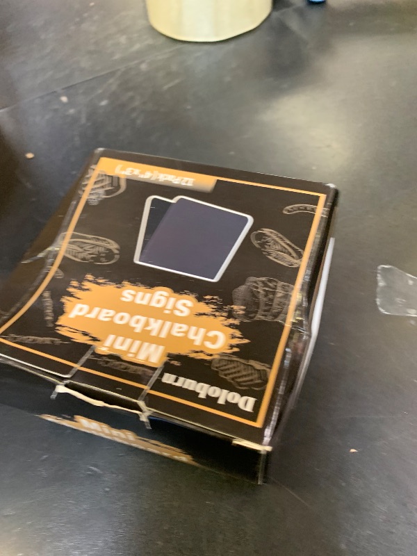 Photo 1 of 12 Pack 4"x3"Mini Chalkboard Signs for Chalk Sign for Food - Party - Buffet - Table Sign Chalkboard - Wedding - Bakery - Small