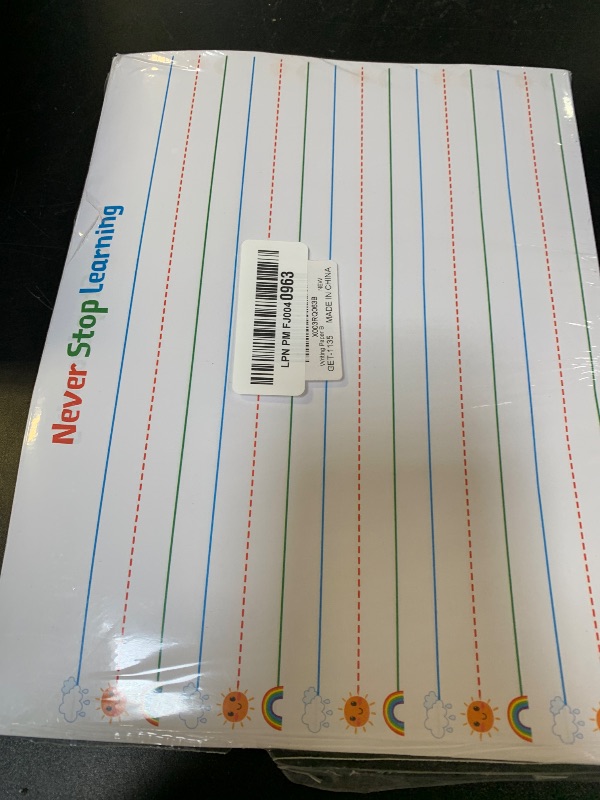 Photo 1 of 100 Sheets Ruled Writing Paper, Double-Sided Printing Skip-A-Line Ruled Writing Paper with Dotted Lines Handwriting Practice Paper 1” line spacing for Kindergarten Toddlers Kids (11” x 8.3”)