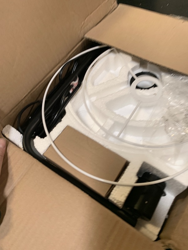 Photo 1 of ?Upgraded? Dimmable Floor Lamp, 1000 Lumens LED Edison Bulb Included, Arc Floor Lamps for Living Room Modern Standing Lamp with Linen Shade, Tall Lamp for Bedroom Office Dining Room- Black