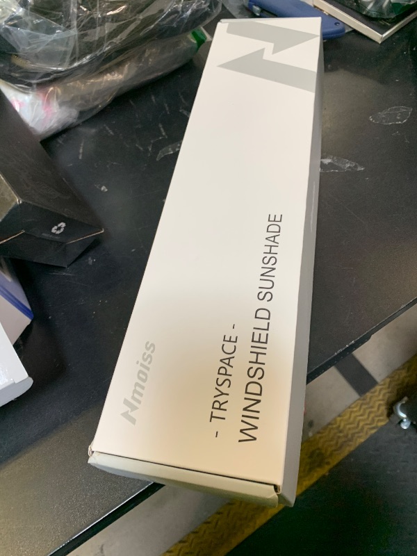 Photo 1 of [2025 Upgrade] Nmoiss Windshield Sun Shade Umbrella - [Vinyl Coating Heat Shield] Protect Car from Sun Rays & Heat Damage Keep Cool and Protect Interior, Spring Structure Edge Medium 56" L x 31" W