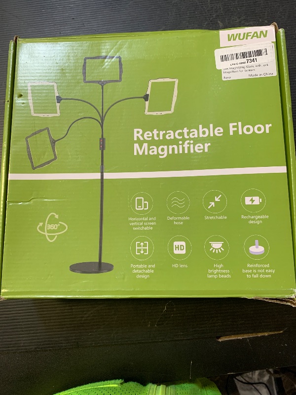 Photo 1 of 10X Magnifying Glass, with Light and Stand, 3 Light Modes Rechargeable Floor Magnifying,Suitable for Reading, Sewing, Crafts, DIY, Embroidery, Close Work. Magnifiers for Seniors