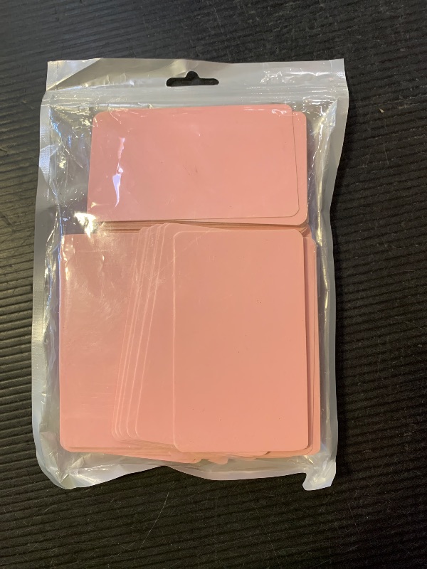 Photo 1 of 100PCS Small Blank Paper Message Note Business Cards Pink Paper Cardstock Double-Sided Mini Index Cards Greeting Place Name Vocabulary Word Flash Card Graffiti Scrapbookings for DIY Gift Tags 3.5x2''