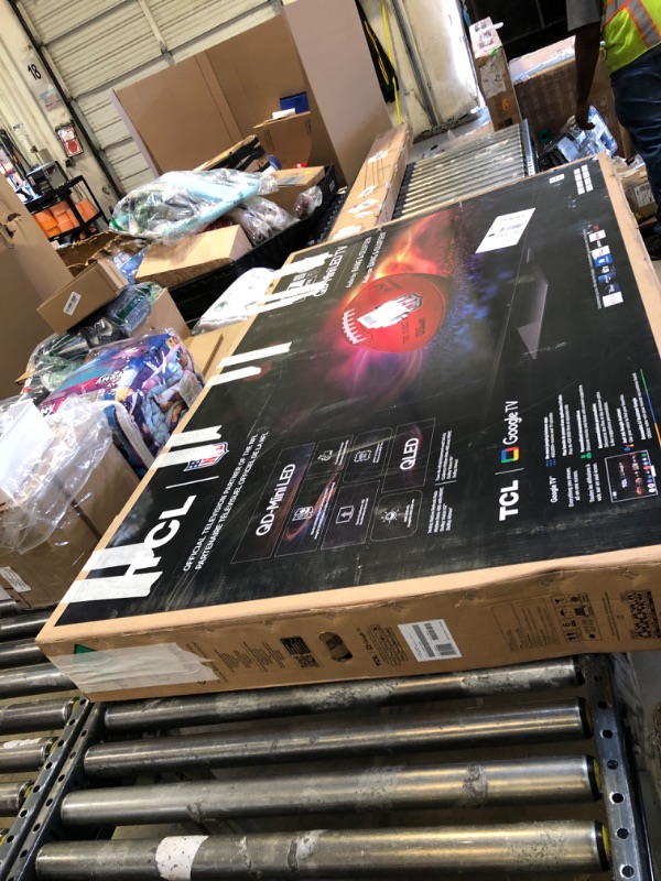 Photo 1 of TCL 65 Inch Class QM7K Series | Mini LED QLED 4K HDR | 65QM7K, 2025 Model | 120HZ-144HZ Anti Reflective Screen Smart Google TV Dolby Atmos Onkyo Audio | Voice Remote Alexa Gaming Streaming Television --------BROKEN PARTS ONLY