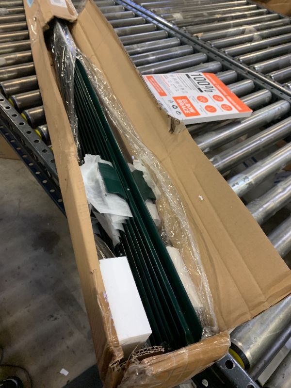 Photo 1 of 10 Pack Metal Fence Posts, 5ft Heavy Duty U-Post, Green Garden Stakes, No-Dig Post Anchors for Wire Fences, Temporary Fencing, Electric Fence, and Corner Support