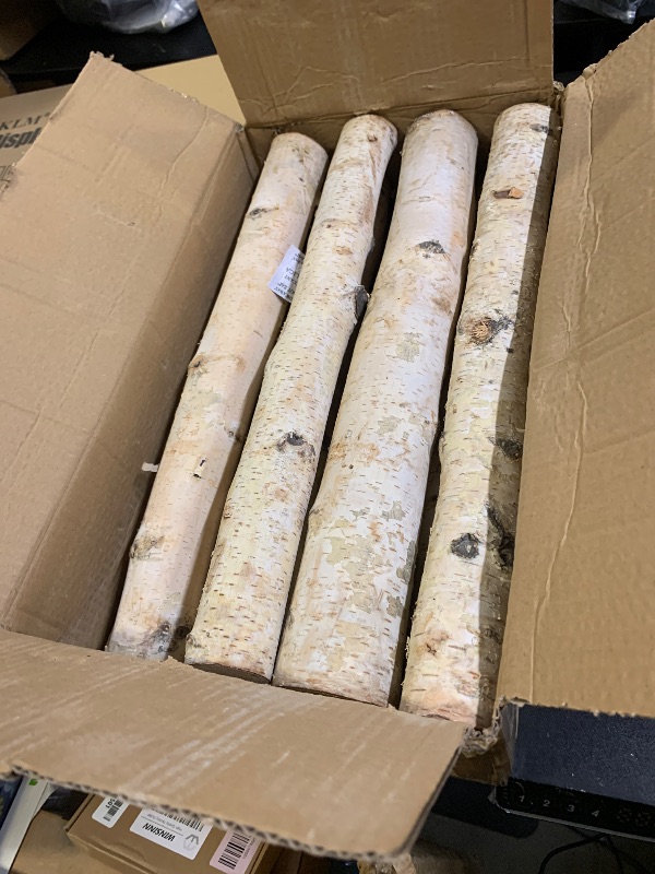 Photo 1 of 12Pack Birch Logs for Fireplace Decor - Natural Decorative Birch Wood Branches (1.6"-2.4" Dia. x 16.5" Long) for DIY Crafts, Home Décor, and Fire Pit