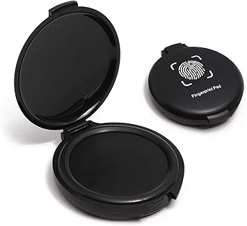 Photo 1 of 1 Pack Thumbprint Fingerprint Ink Pad Stamp Pad for Notary Supplies Identification Security ID Fingerprint Cards Law Enforcement Fingerprint Black Stamp Ink pad