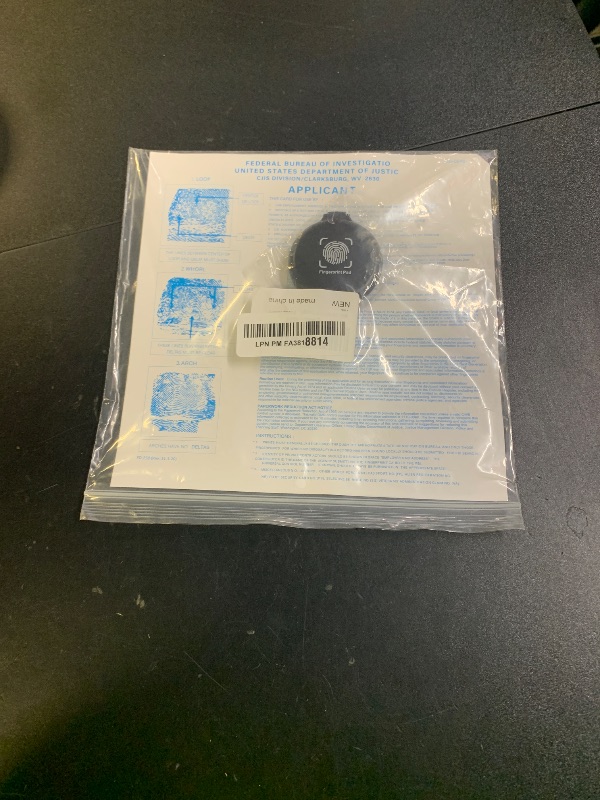 Photo 1 of 1 Pack Thumbprint Fingerprint Ink Pad Stamp Pad for Notary Supplies Identification Security ID Fingerprint Cards Law Enforcement Fingerprint Black Stamp Ink pad