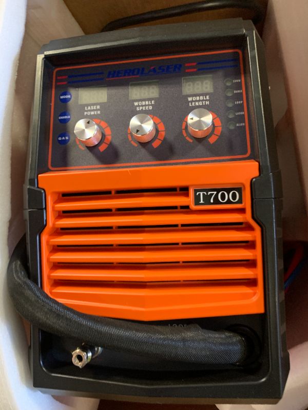 Photo 1 of FOR PARTS ONLY*********** Smart AI 3 in 1 Laser Welder/Cleaner/Cutter, HEROLASER T700 Handheld Laser Welding Machine Portable Table Laser Welder for Metal/Copper/Stainless Steel/Aluminum, 700W(0.511mW) (US Inventory)