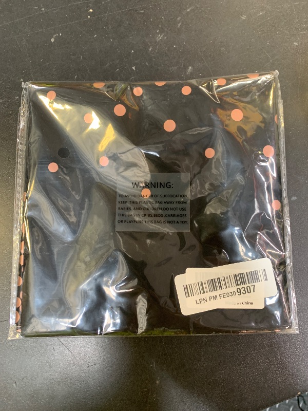 Photo 1 of 1 Pack Plastic Disposable Tablecloth 54x108 Inch Black Rose Gold Dot Tablecloth,Party Decorations,Waterproof Table Cover for Rectangle,Birthday,Party,Holiday,Home,Outdoor Picnic,Buffet Decorations