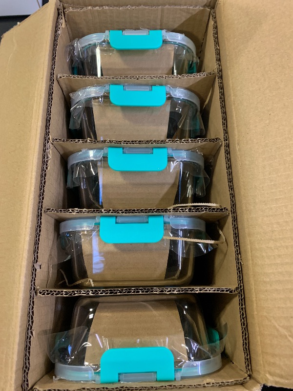 Photo 1 of [10-Pack]Glass Meal Prep Containers with Lids, MCIRCO Glass Food Storage Containers with Snap Locking Lids, Airtight Lunch Containers, Microwave, Oven, Freezer and Dishwasher, Green