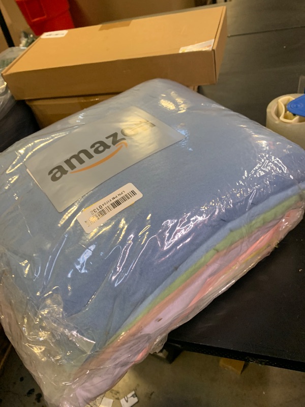 Photo 1 of 10PCS Pastel Fleece Blankets Bulk 50 X 60, Soft Lightweight Throw Blanket Kit Cozy Blankets Bulk for Bed Sofa Couch Warm Pet Fleece Blanket Set for Wedding Homeless Home Office Travel Gift for Seasons