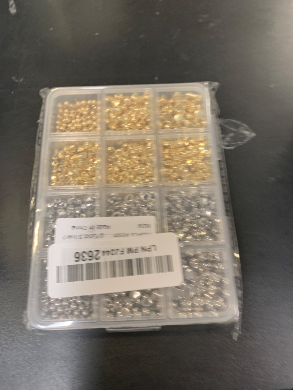 Photo 1 of 1120Pcs Assorted Gold Spacer Beads, Shine CCB Round Heart Star Flat Rhombic Beads for Jewelry Making,Multiple Shapes Acrylic Mini Beads Set for DIY Bracelet Necklace Crafting?Gold,Silver?