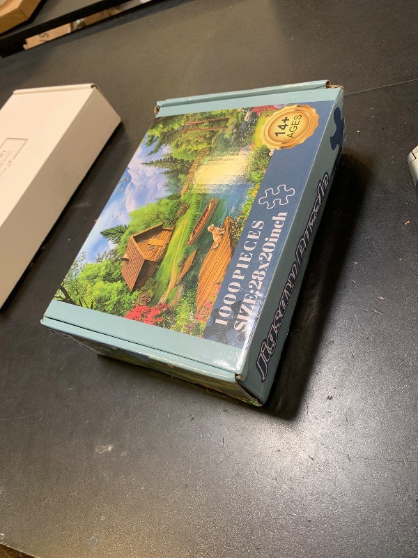 Photo 1 of 1000 Piece Puzzles for Adults, Spring and Summer Landscape Jigsaw Puzzle, Wooden House and Dog Jigsaw Puzzles 1000 Pieces, Challenging Game Home Decor Birthday Party Gift Toy for Adults Kids Seniors