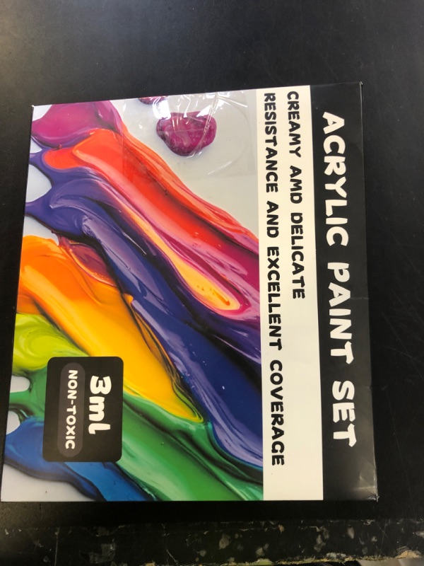 Photo 1 of 10 Pack 6 Colors Mini Acrylic Paint and Brushes Set for Kids Party Favor, Individual Paints Strips Sets with Brush for Kid, Student Painting Kit for Canvas(10 Pack)