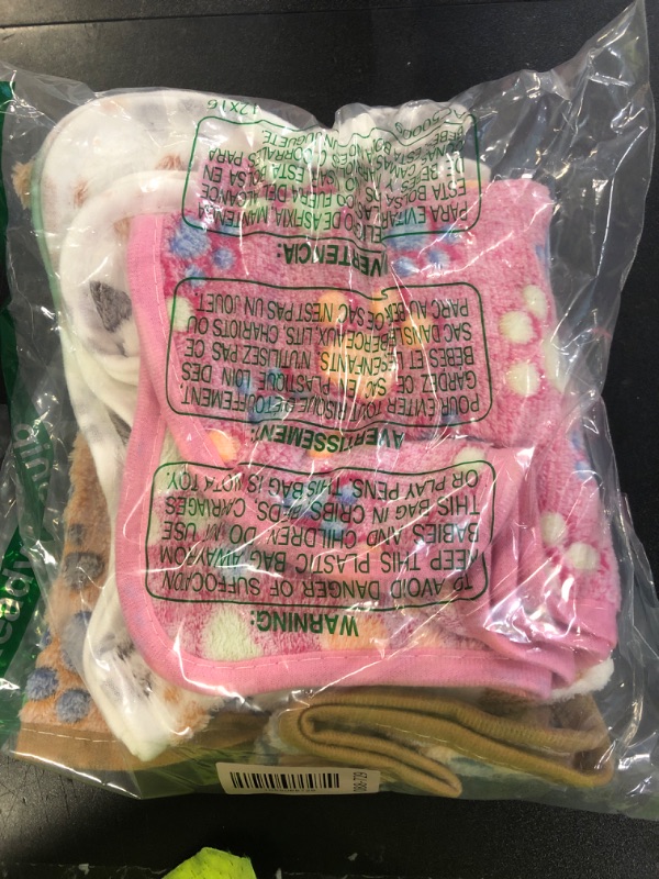 Photo 1 of 1 Pack 3 Blankets Super Soft Fluffy Premium Fleece Pet Blanket Flannel Paw Printed Throw for Dog Puppy Cat (Small 23x16'', Brown, Pink, White)