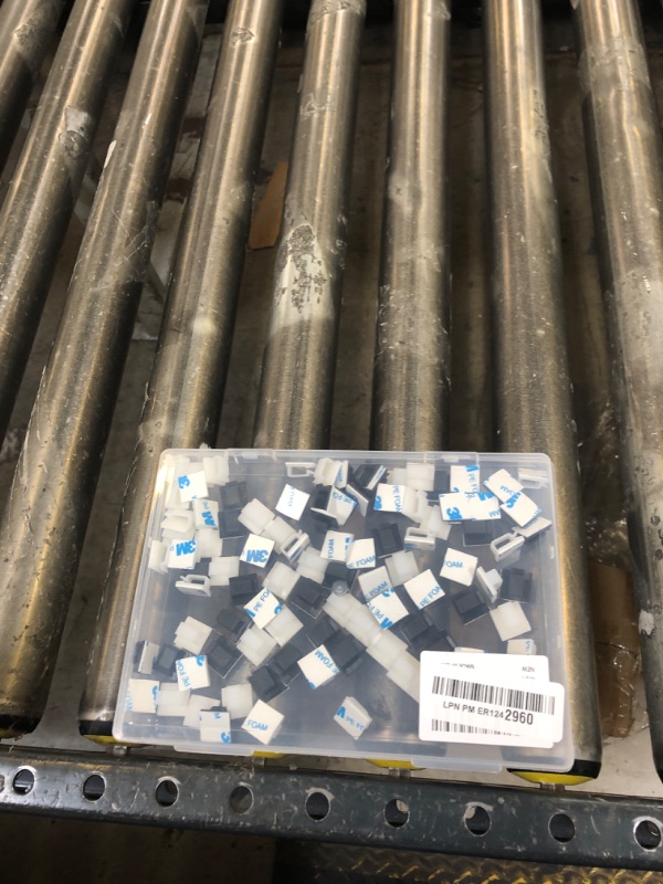 Photo 1 of [50Pcs] Adhesive Cable Clips (Small, White&Black) Under Desk Cable Management Clips - Strong Cord Organizer Clips Wall Wire Holder - Light Clips Hooks for LED, Car Dash Cam, USB Cable