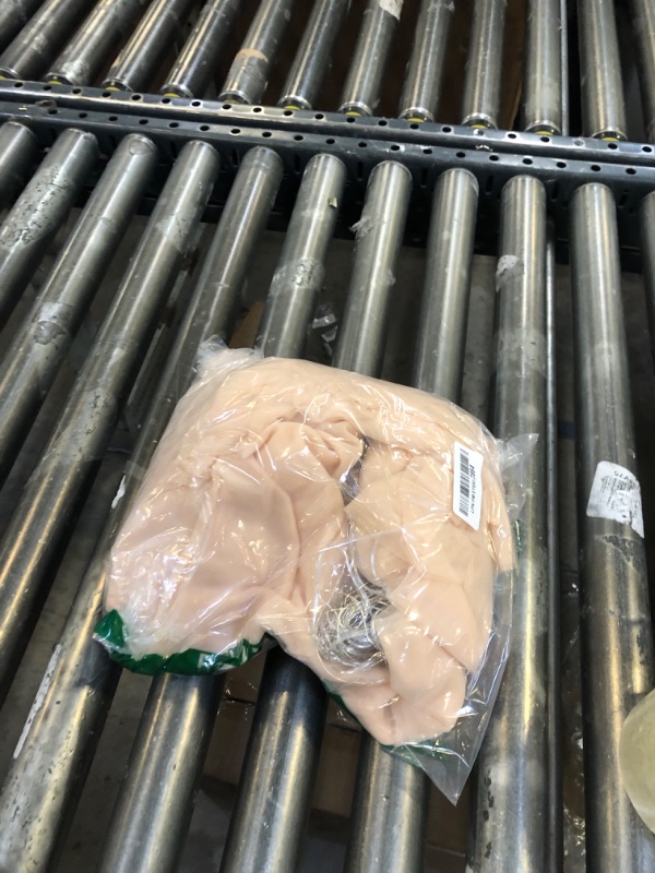 Photo 1 of 10x10ft Champagne Tulle Backdrop Curtain with Lights String for Parites, Sheer Photo Backdrop Curtains with Lights for Wedding Backdrop Ceremony Reception Bridal Shower Baby Shower Birthday Party